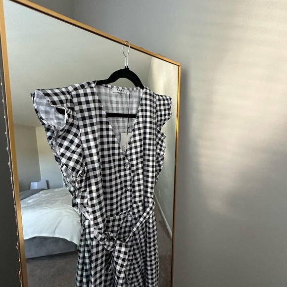 NAKD Black White Midi Cotton Dress - Picture 2 of 8